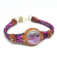 ペルー産ブレス☆魅力UPのピンク×ブラック☆