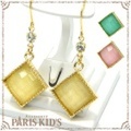 ミルキー カラー スクエア ピアス パリスキッズ本店 原宿 pariskid’s 公式 通販 安い ymgir