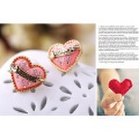 メール便可 ヴィンテージ ハート ピアス ラインストーン レディース ビジュー ビンテージ ピアス ストーン デート プレゼント タトゥー tattoo タトゥ 760418