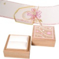 寿ケース モダンな 結婚指輪 婚約指輪 ケース （お磨きクロス、桐箱、桜水引付） y160515