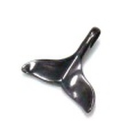 純チタンペンダントトップ　鯨の尾(ホエールテール)・グレー T24G