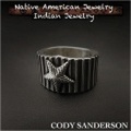 新品　コディ サンダーソン／Cody Sanderson　リング　16号　 インディアンジュエリー　シルバー925　ナバホ族　ユニセックス Cody Sanderson File Tapered Star Ring Size US#8 Native American Indian Jewelry Sterling Silver Navajo (ID na3183r73)