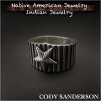 新品　コディ サンダーソン／Cody Sanderson　リング　16号　 インディアンジュエリー　シルバー925　ナバホ族　ユニセックス Cody Sanderson File Tapered Star Ring Size US#8 Native American Indian Jewelry Sterling Silver Navajo (ID na3183r73)