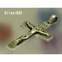 大人仕様でシニア世代にもお勧めのアクセサリー！シルバー925 クリスチャンクロスペンダントトップ２