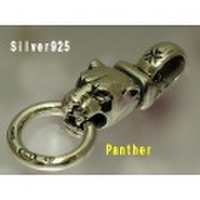 大人仕様でシニア世代にもお勧めのアクセサリー！シルバー925 パンサー ペンダントトップ Lサイズ