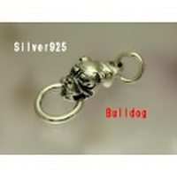 大人仕様でシニア世代にもお勧めのアクセサリー！シルバー925 ブルドッグ ペンダントトップ Sサイズ