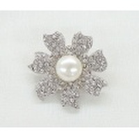 淡水パール フラワーモチーフ ブローチ