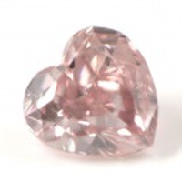 天然ピンクダイヤモンドルース (裸石) 0.053ct, Fancy Pink (ファンシー・ピンク), SI-1, ハートシェイプ 【 中央宝石研究所ソーティング袋付 】【 送料無料 】