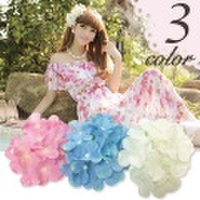 特大サイズ造花 ヘアクリップ 紫陽花 小花 コサージュ フラワー 大きい ビッグサイズ 花かんむり お出かけ デート 花火 浴衣 ブローチ フェス イベント 670406