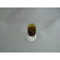 蜻蛉ガラス茶系と金練りのリング