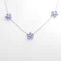 750WG フラワー タンザナイトネックレス