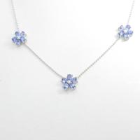750WG フラワー タンザナイトネックレス