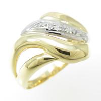 K18YG／PT ダイヤモンドリング