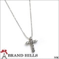 【特選】【良品】K18WG ダイヤモンド0.50ct クロス ネックレス 40cm 総重量2.0g [121036]