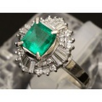 ☆誕生石5月新着【PT900 プラチナ】指輪 リング エメラルド1.58ct ダイヤモンド0.80ct 12.5号 9.8g レディース 9414-0