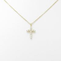 4゜C クロス ダイヤモンドネックレス