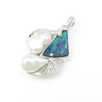 K18WG ボルダーオパールリング