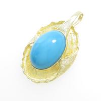 K18YG トルコイシペンダント