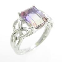 K18WG アメトリンリング