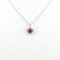 PT ハート ルビーネックレス