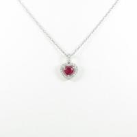 PT ハート ルビーネックレス