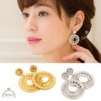 【送料無料】ダイヤモンドカットフープピアス　チタンピアス　ゴールドフープピアス　シルバーフープピアス　上品フープピアス　シンプルフープピアス　大人可愛いフープピアス　30mmフープピアス　フープピアス　上品フープピアス　シンプルピアス　ジュエリー　チタン