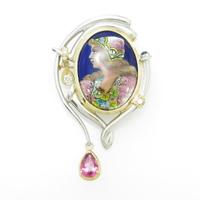 梶光夫 エマーユブローチ