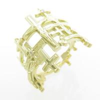 750YG クロス ダイヤモンドリング