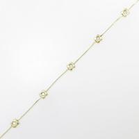 K18YG フラワー ダイヤモンドブレスレット