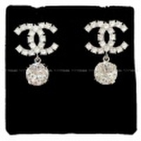 2018 春夏 新作 CHANEL シャネル ココマーク クリアラインストーン ピアス シルバー A58345 新品