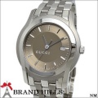 グッチ メンズクォーツ 腕時計 Gクラス 5500XL SS ブラウン文字盤 YA055215 GUCCI 極美品 [121106]