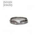 INDIAN JEWELRY ナバホ族アーティストの作品『NAVAJO STAMPED SILVER RING』【アメカジ・ネイティブ】IJ-113