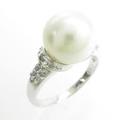 K18WG シロチョウパールリング