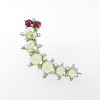 K18WG ペリドットブローチ