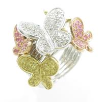 K18スリーカラー バラフライ サファイヤリング