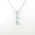 K18WG アクアマリンネックレス