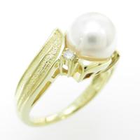 K18YG アコヤパールリング