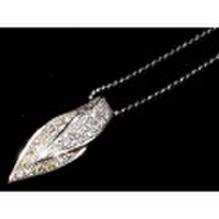 【PT900/850 プラチナ】ネックレス ネックレス ダイヤモンド0.14ct ダイヤモンド0.18ct 4.8g レディース 9283-0