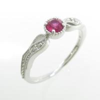 K18WG ルビーリング