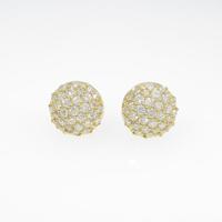 【リメイク】K18YG パヴェ ダイヤモンドピアス