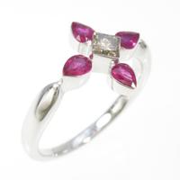 K18WG ルビーリング