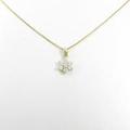 K18YG フラワー ダイヤモンドネックレス