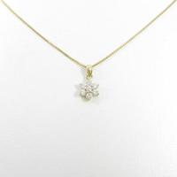 K18YG フラワー ダイヤモンドネックレス