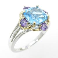 K18WG／K18YG ブルートパーズリング