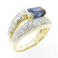 K18YG／PT サファイヤリング20％引き