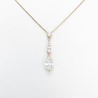 K18PG ダイヤモンドネックレス 1．008ct・L・I1・マーキスカット