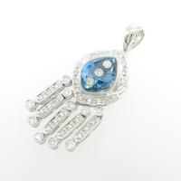 K18WG ブルートパーズペンダント