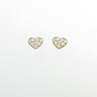 ポンテヴェキオ ハート ダイヤモンドピアス