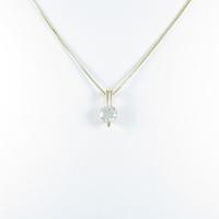 K18YG ソリティア ダイヤモンドネックレス