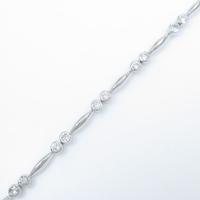 K18WG ダイヤモンドブレスレット